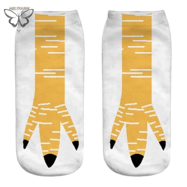 Tất Ngắn 3D In Hình Gà Vuốt - Mềm Mại, Thoải Mái, Halloween Cosplay - 50.220₫