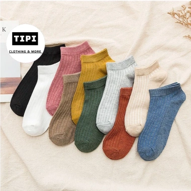 Tất ngắn cổ cao cấp gân vintage đa màu - Giá 6.900 VND, giảm ngay 9