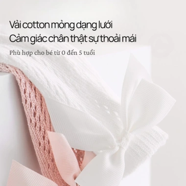 Tất nơ dài cổ cao Nemo cho bé gái 0-5 tuổi - Kiểu công chúa Hàn Quốc, giá 50.031 VND