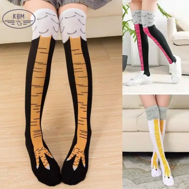 Tất nữ cao đến đầu gối cotton họa tiết gà chân 3D vuốt ngộ nghĩnh FSSG - Giá 57.240đ 2