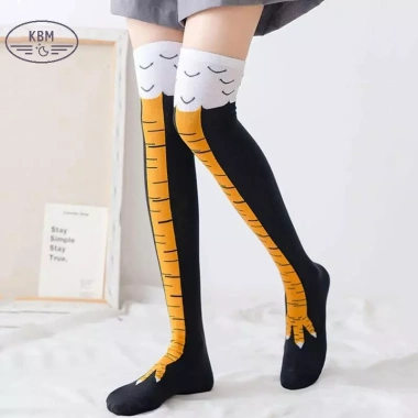 Tất nữ cao đến đầu gối cotton họa tiết gà chân 3D vuốt ngộ nghĩnh FSSG - Giá 57.240đ 7
