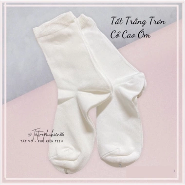 Tất nữ cổ cao cute phong cách Hàn Quốc cotton trắng, siêu êm chân - Giá chỉ 25.000₫ 5