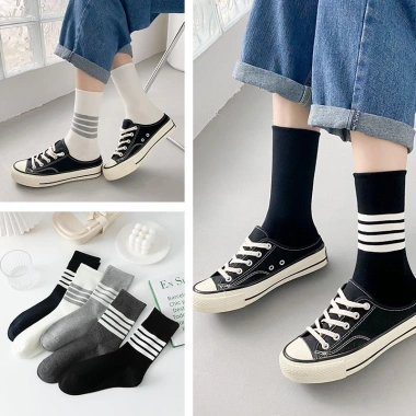 Tất nữ cổ cao ulzzang Hàn 18cm cotton dày dặn 83% và 4 sọc Qu ốc, giá ưu đãi 24.000đ 8 Tất nữ cổ cao ulzzang Hàn 18cm cotton dày dặn 83% và 4 sọc Qu ốc, giá ưu đãi 24.000đ 8