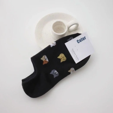 Tất Nữ Dễ Thương Kitty Thuyền Mùa Hè Mỏng Chống Trơn Trượt Đen Trắng - Giá 74.520₫ 5