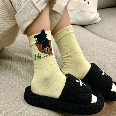 Tất Nữ Xuân Thu Cotton Không Xương 3D Ins Hàn Quốc - Thiết Kế Hoạt Hình Dễ Thương 6