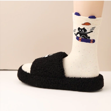 Tất Nữ Xuân Thu Cotton Không Xương 3D Ins Hàn Quốc - Thiết Kế Hoạt Hình Dễ Thương 10