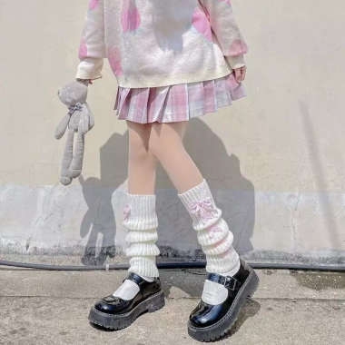 Tất ống cột nơ Y2K phong cách Lolita dệt kim - Giá ưu đãi 59.000đ 7 Tất ống cột nơ Y2K phong cách Lolita dệt kim - Giá ưu đãi 59.000đ 7