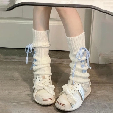 Tất ống cột nơ Y2K phong cách Lolita dệt kim - Giá ưu đãi 59.000đ