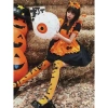 Tất qua đùi gối Halloween, Vớ dài đầu lâu dơi mạng nhện – Gothic Punk Nhật Bản, giá 35.000đ 4