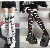 Tất qua đùi gối Halloween, Vớ dài đầu lâu dơi mạng nhện – Gothic Punk Nhật Bản, giá 35.000đ 5