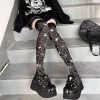 Tất qua đùi gối Halloween, Vớ dài đầu lâu dơi mạng nhện – Gothic Punk Nhật Bản, giá 35.000đ 6