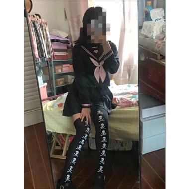Tất qua đùi gối Halloween, Vớ dài đầu lâu dơi mạng nhện – Gothic Punk Nhật Bản, giá 35.000đ