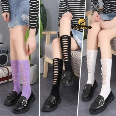 Tất rách cao cổ vớ kiểu Lolita nữ cá tính, phong cách Hàn Quốc - Giảm giá 32.928₫