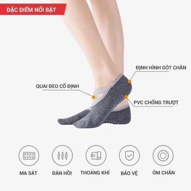 Tất tập yoga vớ gym nữ An Nhiên- chống trơn trượt, thoáng khí, co giãn 70.000 VND 4 Tất tập yoga vớ gym nữ An Nhiên- chống trơn trượt, thoáng khí, co giãn 70.000 VND 4