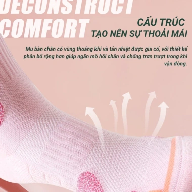 Tất Thể Thao Nữ Cổ Lửng Heartbeat – Vớ Chạy Bộ & Gym Cổ Cao, Kháng Khuẩn, Thoáng Khí, Co Giãn Êm Ái - Lady In Motion 5 Tất Thể Thao Nữ Cổ Lửng Heartbeat – Vớ Chạy Bộ & Gym Cổ Cao, Kháng Khuẩn, Thoáng Khí, Co Giãn Êm Ái - Lady In Motion 5
