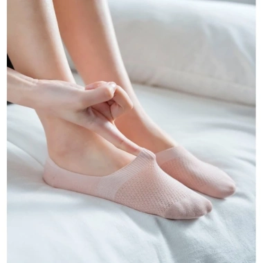 Tất thuyền vô hình nữ Cotton Silicone lưới chống trượt, thoáng khí, giá 32.292đ - Siêu thoải mái 5