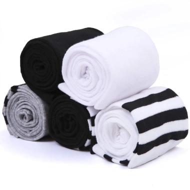 Tất vớ cao cổ 3B Hàn Quốc, trắng đen bắp đùi, Cotton, nhiều size, giá 8.819₫ 6