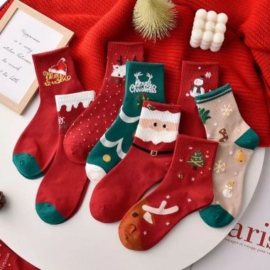 Tất Vớ Cao Cổ Ông Gìa Noel - Quà Tặng Giáng Sinh, Giảm Giá 15.900đ 4
