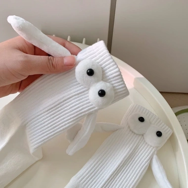 Tất vớ cổ cao nắm tay nam châm Đen trắng unisex - Thoáng mát, TRANGBIHUE