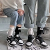 Tất vớ cổ cao nắm tay nam châm Đen trắng unisex - Thoáng mát, TRANGBIHUE 8