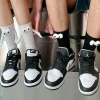 Tất vớ cổ cao nắm tay nam châm Đen trắng unisex - Thoáng mát, TRANGBIHUE 9