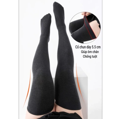 Tất vớ đùi nữ bigsize cổ cao co giãn 4 chiều - Giữ ấm, chống nắng 4 mùa, 39k 3