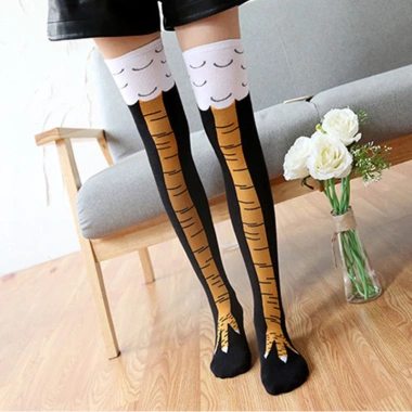 Tất vớ nữ đầu gối hoạ tiết chân gà đại bàng - Đôn chề vui nhộn | BULL.SHOP 35k