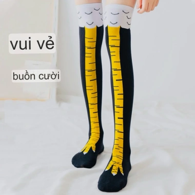 Tất vớ nữ đầu gối hoạ tiết chân gà đại bàng - Đôn chề vui nhộn | BULL.SHOP 35k 5 Tất vớ nữ đầu gối hoạ tiết chân gà đại bàng - Đôn chề vui nhộn | BULL.SHOP 35k 5