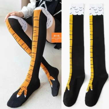 Tất vớ nữ đầu gối hoạ tiết chân gà đại bàng - Đôn chề vui nhộn | BULL.SHOP 35k