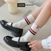 Tất vớ nữ nam sọc thom cao cổ dài trắng JOON cotton dày co giãn 4 chiều đẹp Hàn Quốc giá chỉ 49.000 7