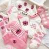 Tất Vơ Nữ Set 10 Đôi Gấu Hồng Cổ Thấp Cotton Đóng Túi Zip Mã T37 Giá 40.000₫ 3