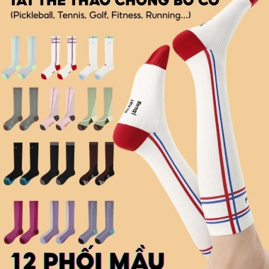 Tất Vớ Thể Thao Nữ Cao Cổ UnderCool TC94 - Hỗ Trợ Suy Giãn Tĩnh Mạch, Giảm Mỏi Chân, Dành Cho Pickleball
