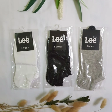 Tất vớ trơn cổ ngắn Lee nam nữ - Đi 4 mùa, phù hợp giày thể thao, 19.000đ