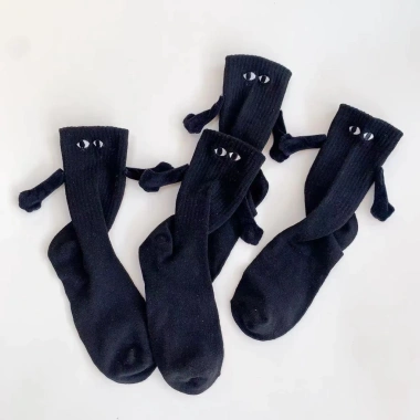 Tất Xỏ Ngón Cotton Thoáng Khí Đôi Mắt Hoạt Hình Dễ Thương, Nam Châm Nổi 1 Đôi