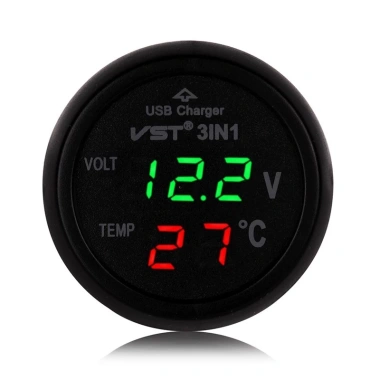 Tẩu sạc 3 trong 1 Nhiệt kế và Vôn kế cho xe hơi Giá chỉ 126.500₫ tiết kiệm ngay 4 Tẩu sạc 3 trong 1 Nhiệt kế và Vôn kế cho xe hơi Giá chỉ 126.500₫ tiết kiệm ngay 4