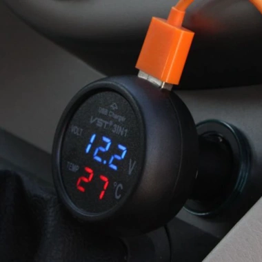 Tẩu sạc 3 trong 1 Nhiệt kế và Vôn kế cho xe hơi Giá chỉ 126.500₫ tiết kiệm ngay 5 Tẩu sạc 3 trong 1 Nhiệt kế và Vôn kế cho xe hơi Giá chỉ 126.500₫ tiết kiệm ngay 5