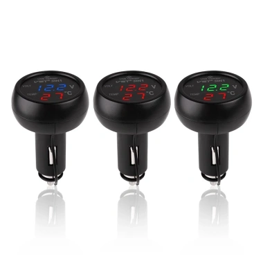 Tẩu sạc 3 trong 1 Nhiệt kế và Vôn kế cho xe hơi Giá chỉ 126.500₫ tiết kiệm ngay