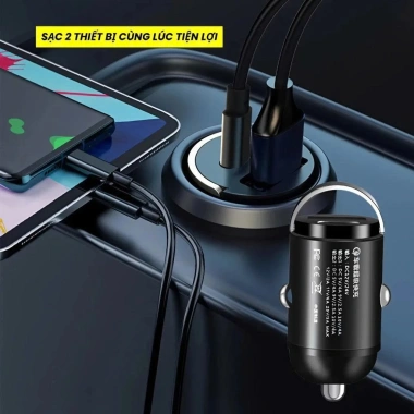 Tẩu sạc nhanh 120W VAuxiliary ô tô nhỏ gọn, 2 cổng USB và TypeC giá chỉ 215.210₫ 5