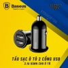 Tẩu sạc nhanh Baseus 3.1A 2 cổng USB cho xe ô tô – Giá chỉ 79.000₫