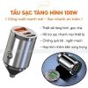 Tẩu sạc nhanh ô tô Tàng hình 100W – Thiết kế chìm, hỗ trợ sạc sạch nhanh, bảo hành 12 tháng – 169.000₫