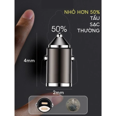 Tẩu sạc nhanh ô tô Tàng hình 100W – Thiết kế chìm, hỗ trợ sạc sạch nhanh, bảo hành 12 tháng – 169.000₫ 6 Tẩu sạc nhanh ô tô Tàng hình 100W – Thiết kế chìm, hỗ trợ sạc sạch nhanh, bảo hành 12 tháng – 169.000₫ 6