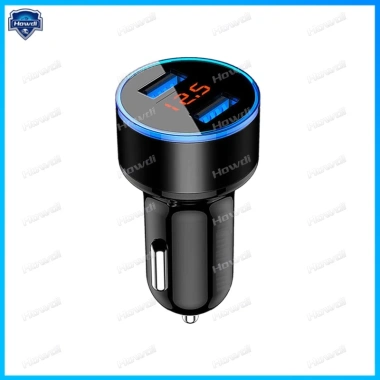 Tẩu Sạc Ô Tô 2 Cổng USB 3.1A, Màn Hình LCD, 12-24V, Sạc Nhanh, Giá Tốt 10