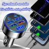 Tẩu Sạc Ô Tô PD QC3.0 Đèn LED, 6 Cổng USB Type‑C, Sạc Đa Năng iPhone Android