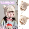 TAWJOG Bé Bịt Tai Beanie Ấm Áp Lông Cừu Chống Gió Mùa Đông - Mũ Bảo Vệ Tai Đáng Yêu