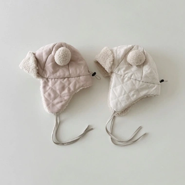 TAWJOG Bé Bịt Tai Beanie Ấm Áp Lông Cừu Chống Gió Mùa Đông - Mũ Bảo Vệ Tai Đáng Yêu