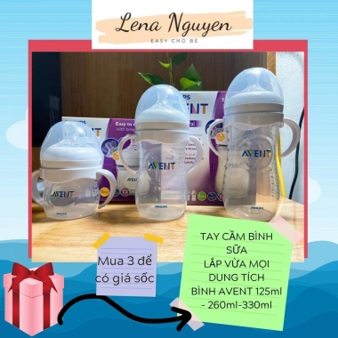 Tay cầm bình Aven Avent Natural cổ rộng - Quai cầm giúp bé tự uống sữa, 15.000đ