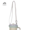 Tay cầm chai nước silicon có dây đeo vai điều chỉnh, giá đỡ, phù hợp mọi chai 9