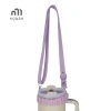 Tay cầm chai nước silicon có dây đeo vai điều chỉnh, giá đỡ, phù hợp mọi chai 10
