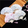 Tay Cầm Quạt Lụa Tre Gấp - Quạt phong cách Trung Hoa, trang trí tiệc cưới, quà tặng độc đáo