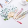 Tay Cầm Quạt Lụa Tre Gấp - Quạt phong cách Trung Hoa, trang trí tiệc cưới, quà tặng độc đáo 5